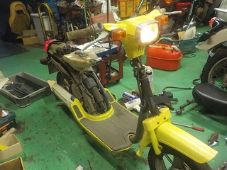 パッソーラ初期型イエローの整備 3 エンジン始動！: レストア